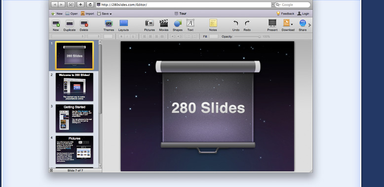 280 slides screenshot