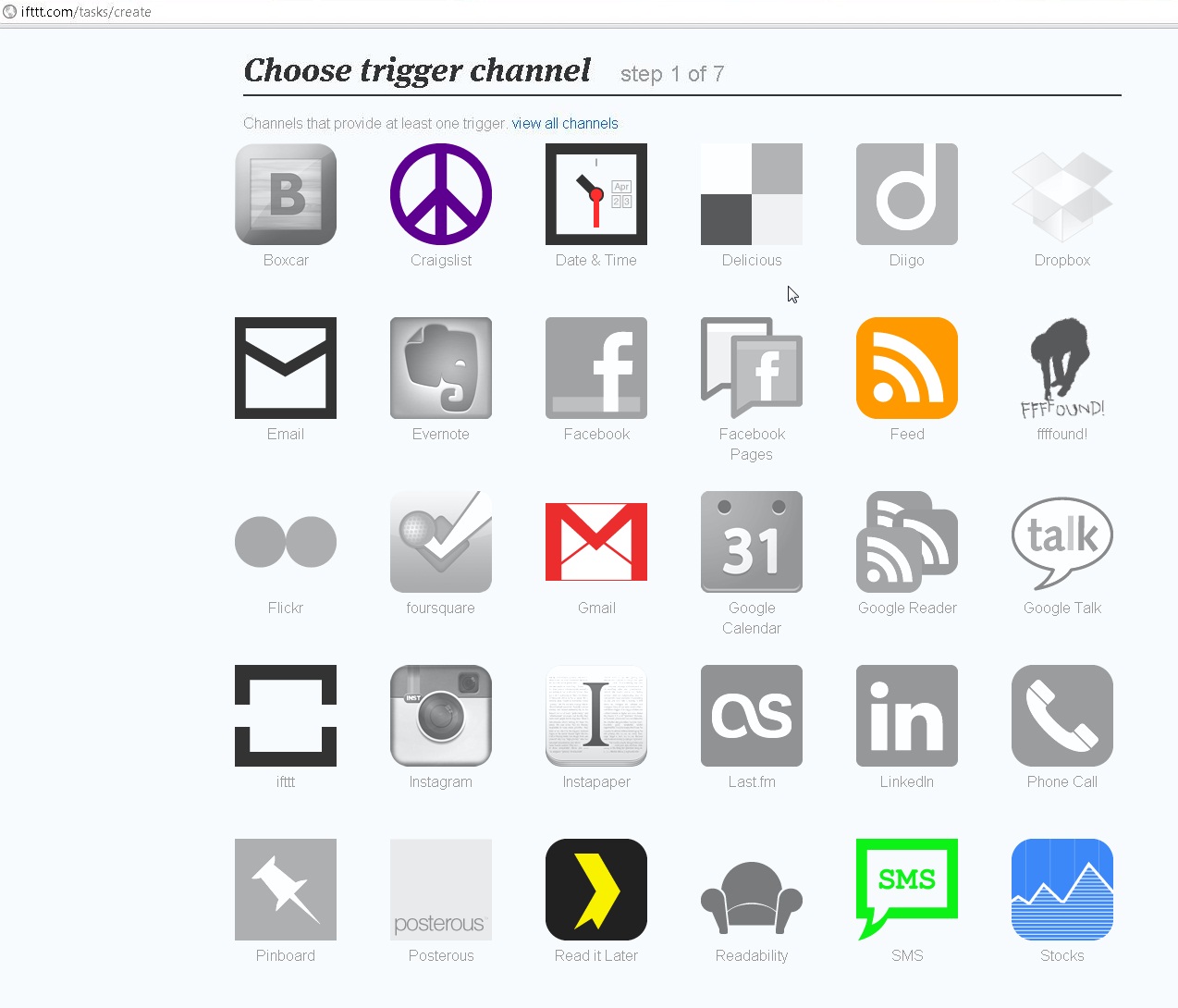 IFTTT choose trigger