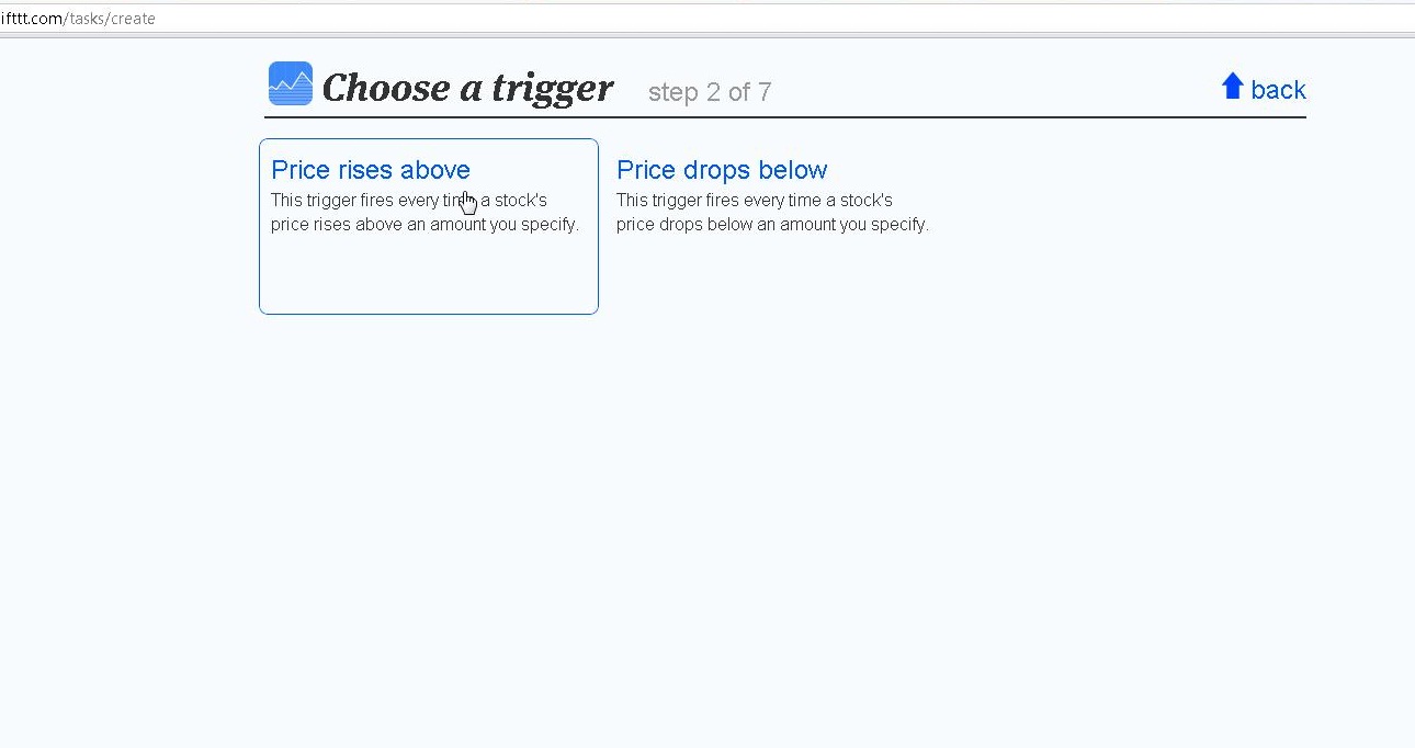 IFTTT choose trigger in this channel